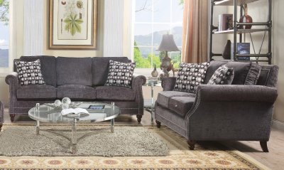 Ilex Sofa 50290 Sofa in Gray Chenille by Acme w/Options