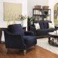 Vessot Sofa 505791 in Blue Fabric by Coaster w/Options