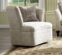 Athalia Swivel Chair 55307 in Shimmering Pearl Fabric by Acme