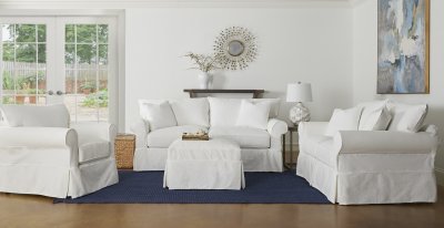 Jenny Sofa in Classic Bleach Fabric by Klaussner w/Options