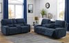 Dundee Power Sofa 603364PP in Navy Blue by Coaster w/Options