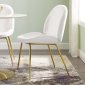 Scoop Dining Chair 3548 Set of 2 in White Velvet by Modway