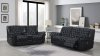 Evelyn Power Motion Sofa & Loveseat in Charcoal by Global