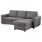 Samantha Sleeper Sectional Sofa 511088 in Gray Fabric by Coaster