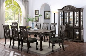 Petersburg Dining Table CM3185DG in Dark Gray w/Options [FADS-CM3185DG-Petersburg]