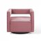 Booth Swivel Accent Chair in Dusty Rose Velvet by Modway