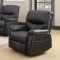 7280 Reclining Sofa in Black Faux Leather w/Options