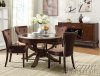 Round Glass Top Transitional Kingston Dining Table by Acme