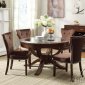 Round Glass Top Transitional Kingston Dining Table by Acme