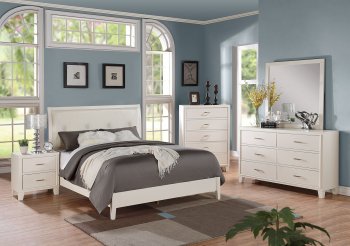 Tyler Bedroom 5Pc Set in White by Acme w/Optional Casegoods [AMBS-22540 Tyler]