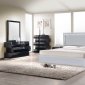 Monet Bedroom in Silver by J&M w/Optional Milan Black Casegoods