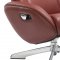 Maya Chair & Ottoman in Red Leather by J&M Furniture