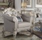 Vendome II Chair LV01331 in Ivory Fabric by Acme w/Options