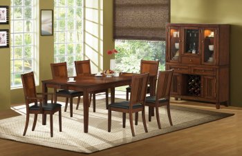 Medium Cherry Finish Transitional Dining Room [HLDS-D368T]