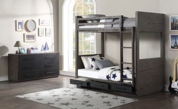 Estevon Bunk Bed BD00613 in Gray Oak by Acme w/Options [AMKB-BD00613 Estevon]