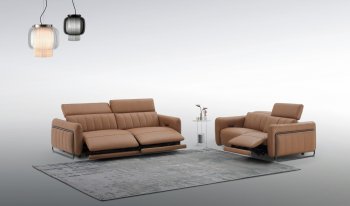 President Power Motion Sofa in Cognac Leather by J&M w/Options [JMS-President Cognac]