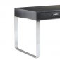 Wenge Finish Contemporary Office Desk With Metal Legs