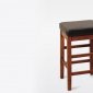 Brown or Black Bycast Leather Modern Set of 2 Sonata Barstools