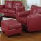 504471 Sawyer Sofa in Red Bonded Leather by Coaster w/Options