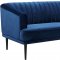 Rory Sofa 689 in Navy Velvet Fabric by Meridian w/Options