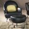 Black & Yellow Bonded Leather Modern Sofa w/Optional Items