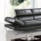 800 Sectional Sofa in Black Leather by VIG