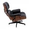 Zane Lounge Chair & Ottoman Set EL35BLLC in Black by LeisureMod