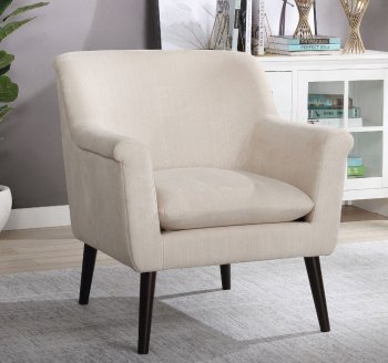 Joline Set of 2 Accent Chairs CM-AC5671BG in Beige Flannelette [FACC-CM-AC5671BG-Joline]