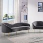 Ritz Sofa 659 in Grey Velvet Fabric by Meridian w/Options