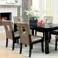 Evant I CM3320T Dining 7Pc Set in Black w/Mirrored Top