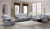 U250 Motion Sofa & Loveseat in Gray Fabric by Global