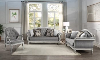 Florian Sofa LV02119 in Gray Fabric by Acme w/Options [AMS-LV02119 Florian]