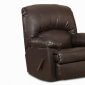 Brown Blended Leather Modern Comfortable Recliner