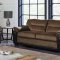 UMC7KD Sofa & Loveseat Set by Global in Coffee & Brown PVC