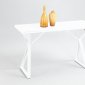 8719 Self-Storing Extension Sofa Table in White by Chintaly