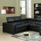 CM6365BK Serres Sectional Sofa in Black Bonded Leather Match