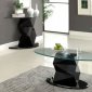 CM4170BK Halava V Coffee Table in Black w/Glass Top & Options