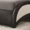 Niguel 300170 Upholstered Bed Black/White Leatherette by Coaster