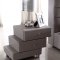 5190 Bed in Grey Leather-Match by ESF w/Optional Nightstands