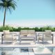 Shore Outdoor Patio Sofa 6Pc Set Choice of Color 2568 by Modway