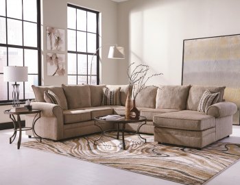 Fairhaven Sectional Sofa 501149 in Cream Fabric by Coaster [CRSS-501149 Fairhaven]