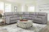 70815M Power Reclining Sectional Sofa in Gray Leather by J&M