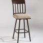 Autumn Rust Frame & Beige Seat Set of 2 Swivel Barstools