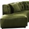 Kenzi Sectional Sofa 641 in Olive Velvet Fabric by Meridian