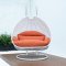 Wicker Hanging Double Egg Swing Chair ESCW-57OR by LeisureMod