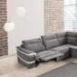 Viral Power Motion Sectional Sofa in Grey Fabric by ESF