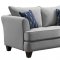 Astaire Sofa & Loveseat Set in Cement Fabric 506301 by Coaster