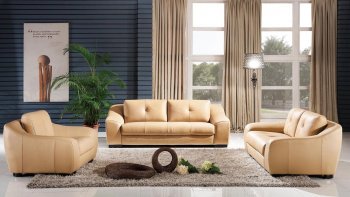 8266 Sofa in Beige Leather by ESF w/Optional Loveseat & Chair [EFS-8266]