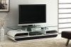 CM5813 Evos TV Console in White & Black w/Glass Top