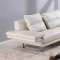 Savoy Sectional Sofa in White Leather by Whiteline Imports